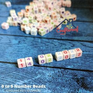 0 to 9 Colored Number Beads