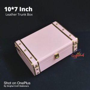 Leather Trunk Box – Baby Pink – 10*7inch