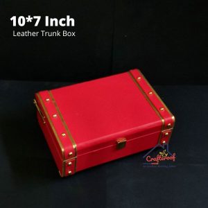 Leather Trunk Box – Red – 10*7 inch
