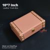 Leather Trunk Box – Peach – 107 inch