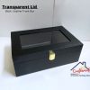 Transparent Lid Trunk Box - Black