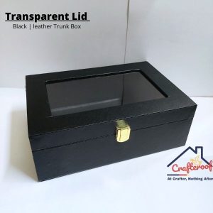 Transparent Lid Trunk Box – Black