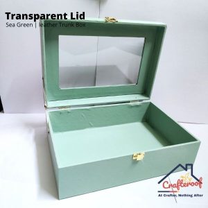 Transparent Lid Trunk Box – Sea Green