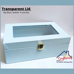 Transparent Lid Trunk Box – Sky Blue