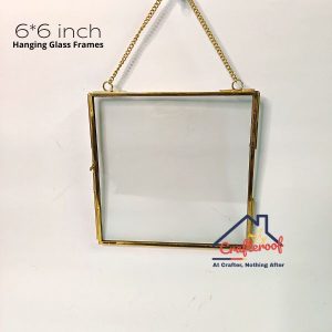 Hanging Glass Photo Frame – 6*6 inch