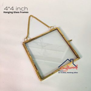 Hanging Glass Photo Frame –  4*4 inch