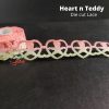 Heart Teddy Lace - Orange n Green - Diecut Lace