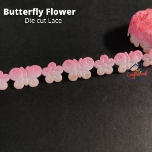 Flower n Butterfly – Pink n Peach – Diecut Lace