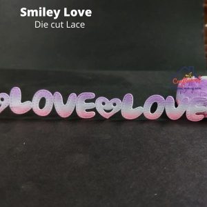 Smiley Love Purple - Diecut Lace