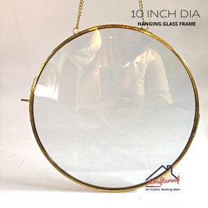 Hanging Circle Glass Frame – 10 Inch Dia