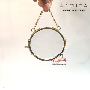 Hanging Circle Glass Frame – 4 Inch Dia