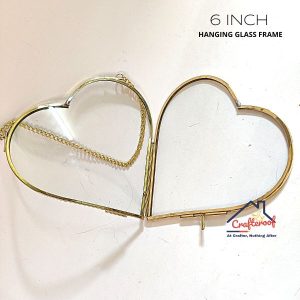 Hanging Heart Glass Frame – 6*6 Inch
