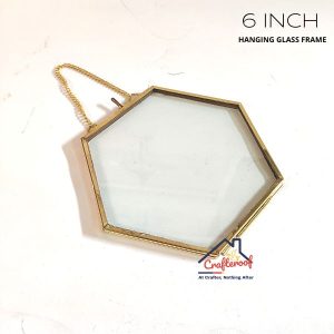 Hanging Hexagon Glass Frame – 6*5 Inch