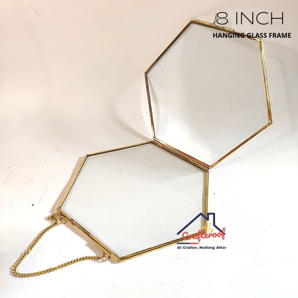 Hanging Hexagon Glass Frame 8 7 Inch Crafteroof