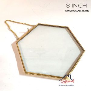 Hanging Hexagon Glass Frame – 8*7 Inch