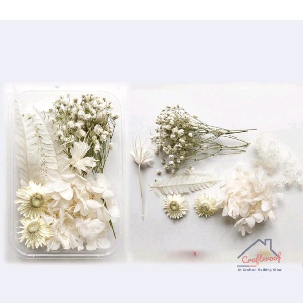 White Dry Artificial Flowers