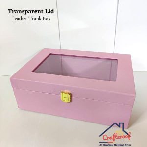 Transparent Lid Trunk Box – Lavender