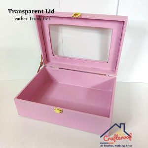 Transparent Lid Trunk Box – Lavender