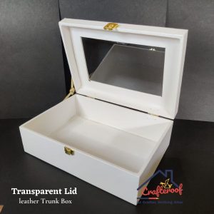 Transparent Lid Trunk Box – White