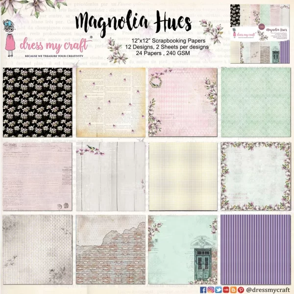 magnolia hues scrapbook paper