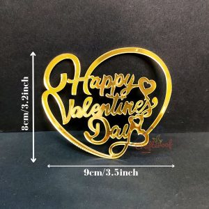 Happy Valentine Day Acrylic Cutout  – 2pc/pack