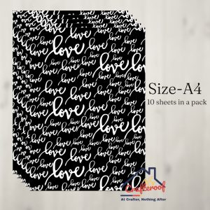 Black Love – A4 Designer Sheet