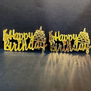 Happy Birthday Acrylic Cutout – 2pc/pack