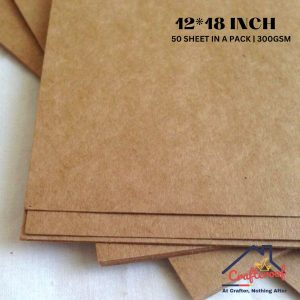 Kraft Cardstock 12*18 inch 300Gsm – 50 Sheet/Pack