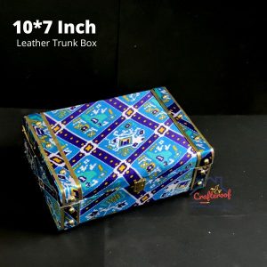 Rajasthani Print Trunk Box -10*7 inch – Blue