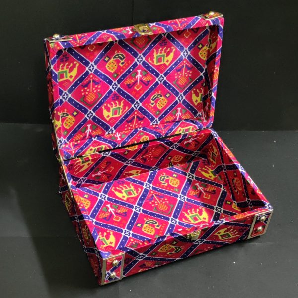 Rajasthani Print Trunk Box -107 inch - Pink