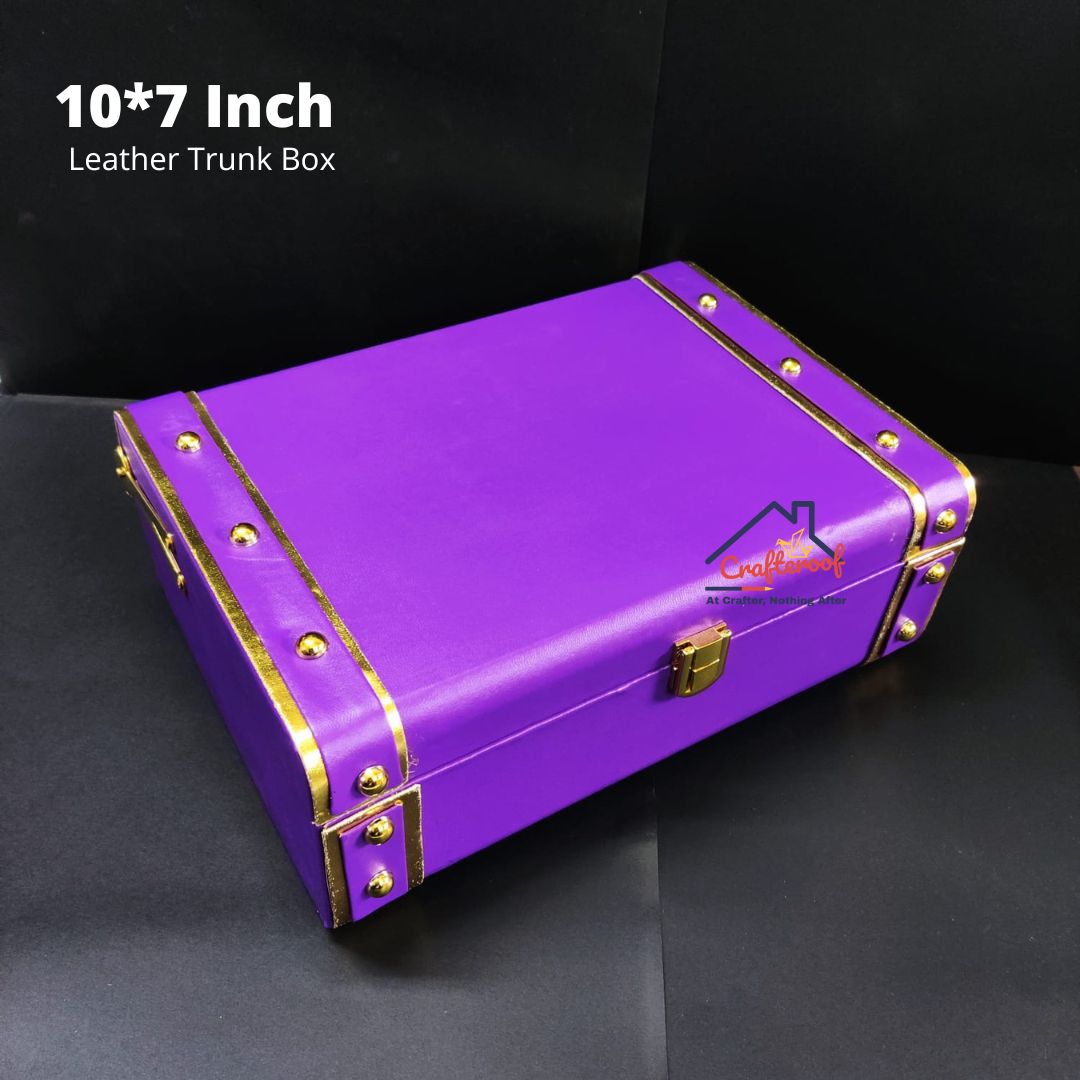 Violet Leather trunk box -107 inch