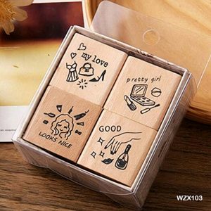 Beauty Girl Wooden Stamp Set