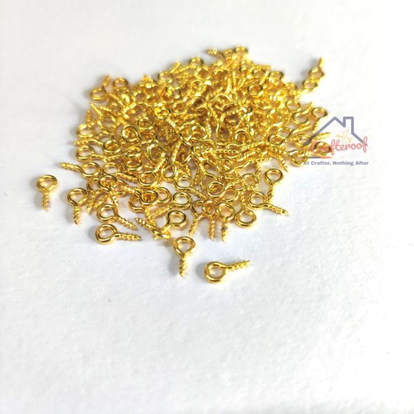 Golden Hook Screw For jewelry