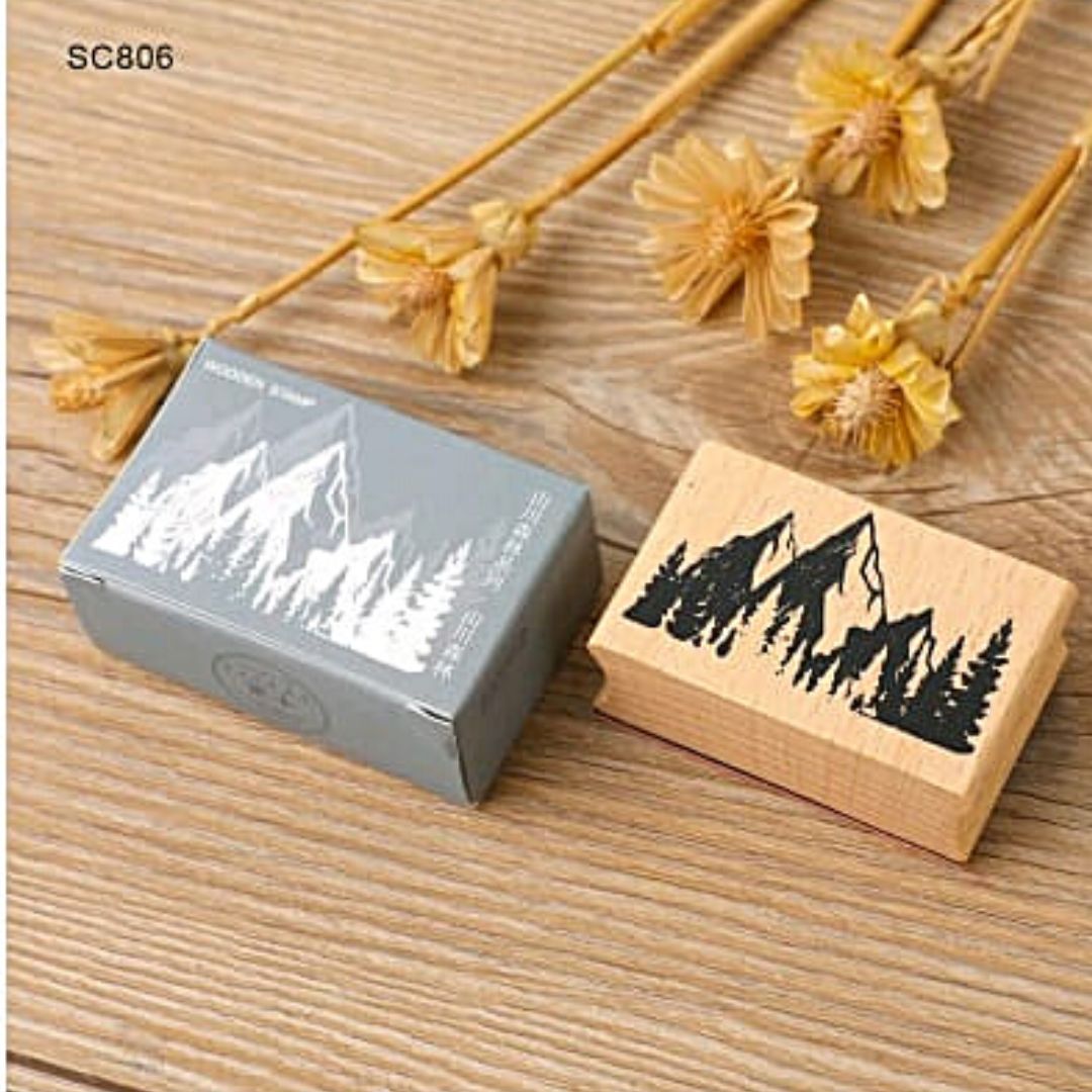 Mountain Forest - Wooden Stamp