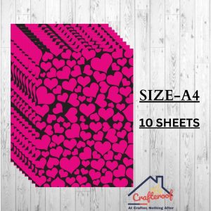 Black Pink Heart – A4 Designer Sheets
