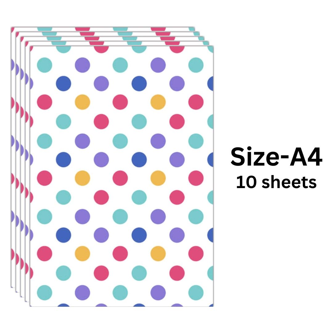 Colored Polka Dot - A4 Designer Sheets