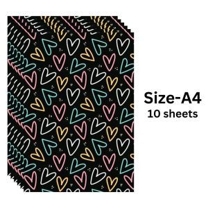 MultiColor Heart - A4 Designer Sheets