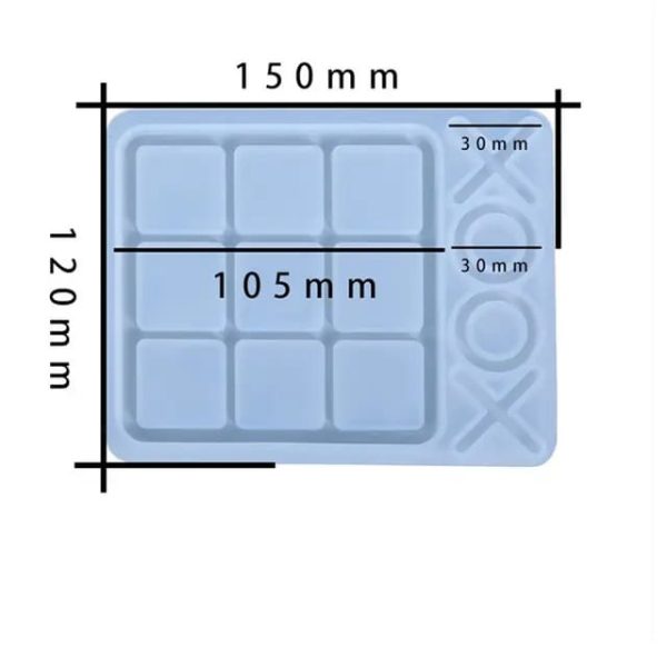 Tic Tac Toe Game Silicone Resin Mould
