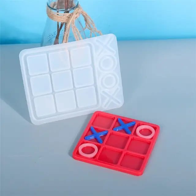 Tic Tac Toe Game Silicone Resin Mould