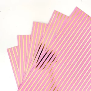 Light Pink – Stripes – 10 Sheet Paperpack