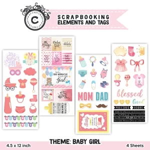 Elements & Tags Sheets : Baby Girl