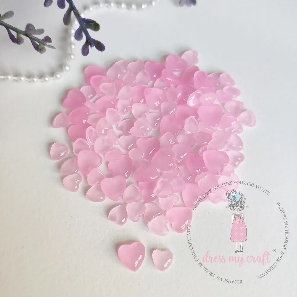 Pastel Pink Heart Droplets - Assorted