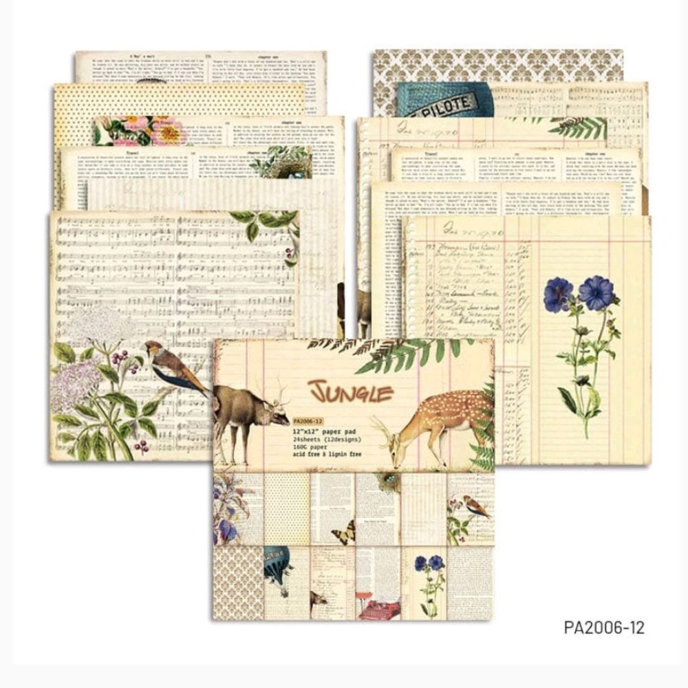 Jungle Vintage Papers - 1212 inch