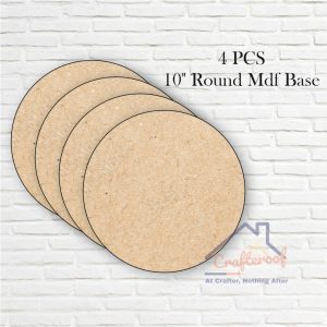 10 inch Round Mdf Base  – 4pc/pack