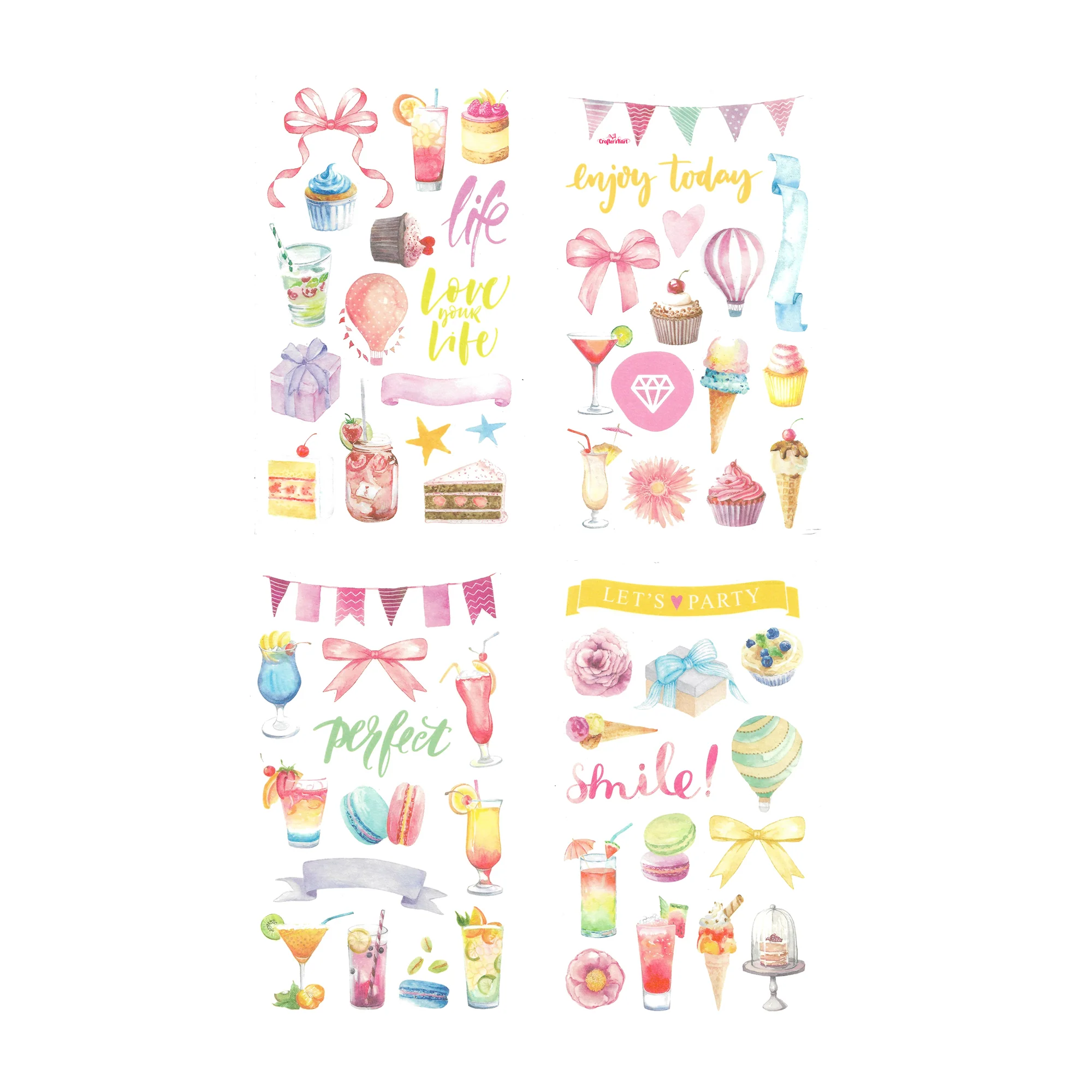4 in 1 Deco Sticker - Lets Party