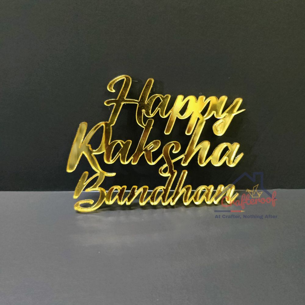 Happy Raksha Bandhan Acrylic Cutout - 2pc pack