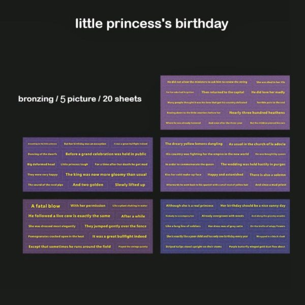 Little princess's birthday sticker tags