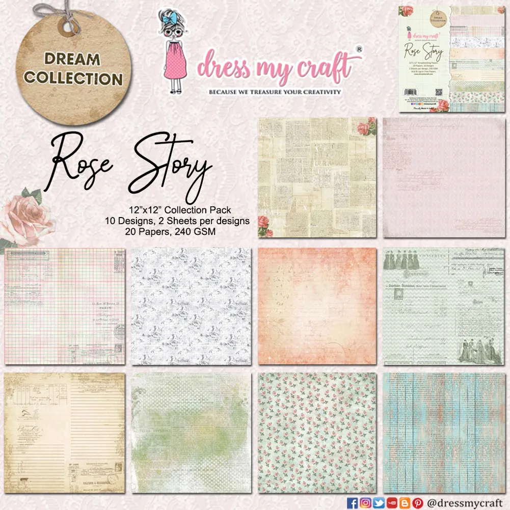 Rose Story - 12 x12 Paper Pack