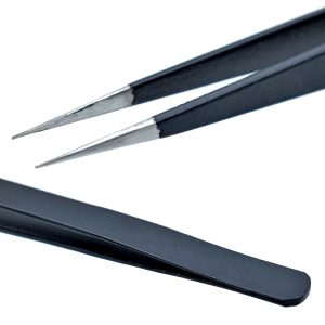 Black Straight Pointed Tweezer – Premium quality