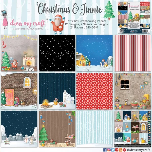 Christmas & Jinnie 12" x 12" Paper Pad